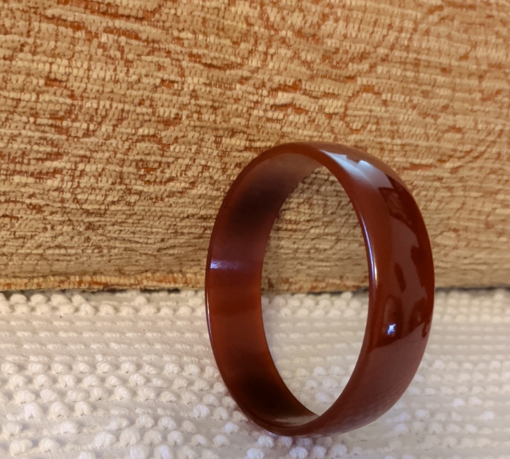 Bakelite Blood Orange Bangle Bracelet